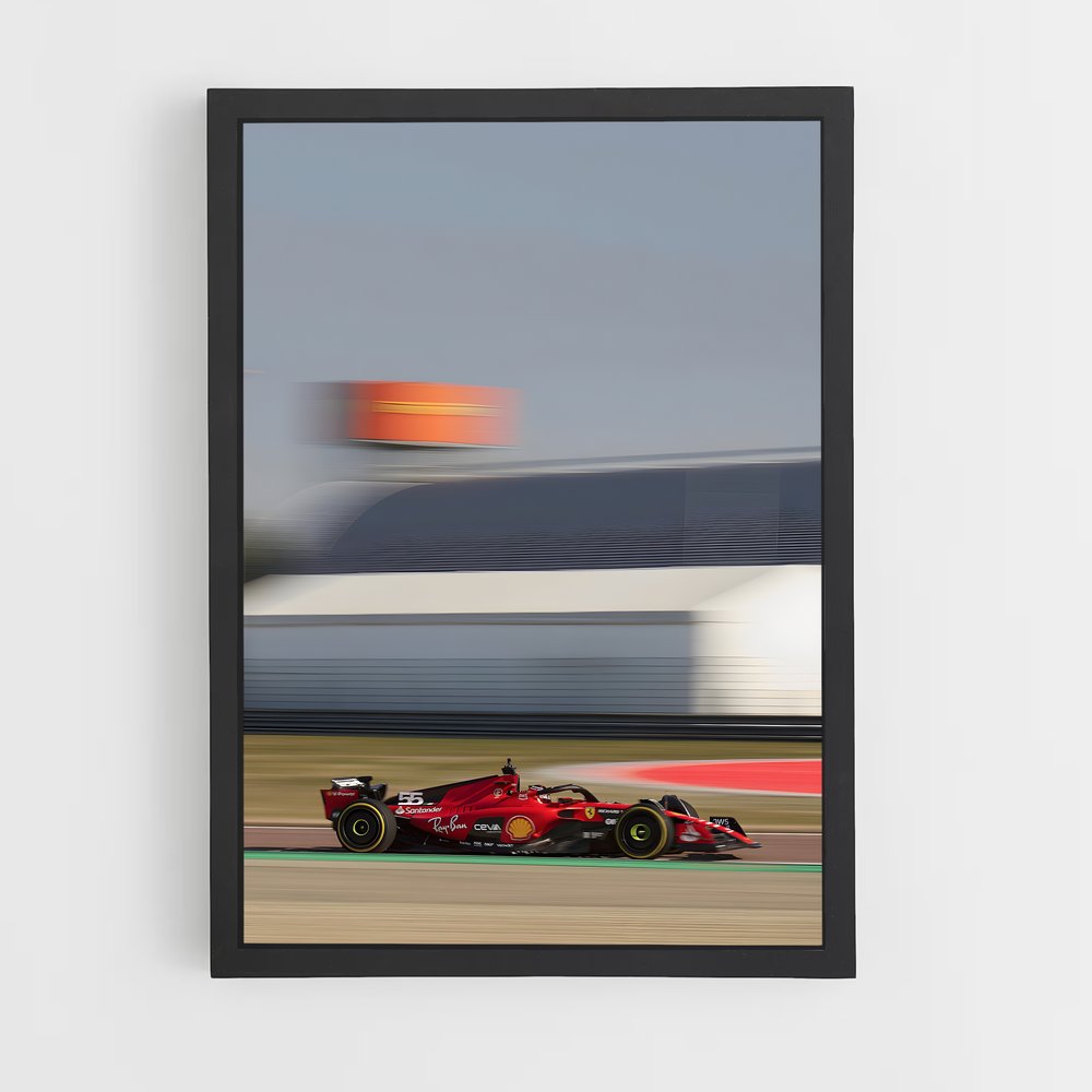 Poster Ferrari Vitesse bitume – affiche Voitures de Formule 1 (vue 2)